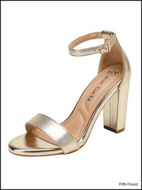 Block Heel Ankle Strap Open Toe Sandals Comfortable Memory Foam